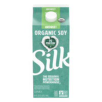 Silk Organic Unsweet Soymilk - 64 Fluid ounce 