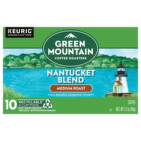 Green Mountain Coffee Roasters Coffee, Medium Roast, Nantucket Blend, K-Cup Pods - 10 Each 