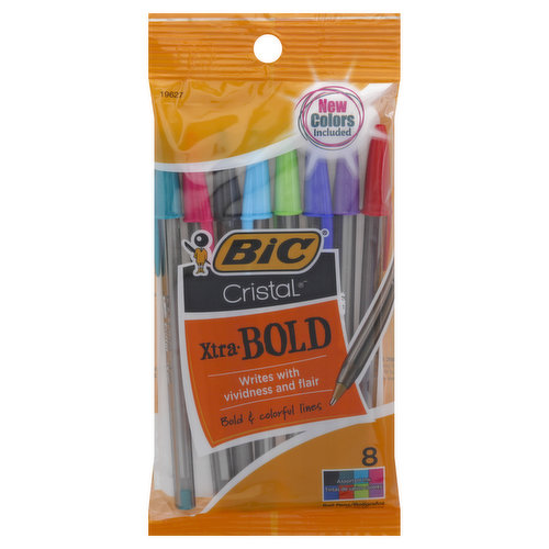 BiC Ball Pens, Xtra-Bold, Assorted Ink, Bold