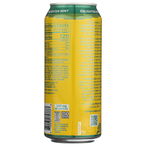 Yerba Madre Organic Enlighten Mint Yerba Mate - 15.5 Fluid Ounce Image 2 of 4