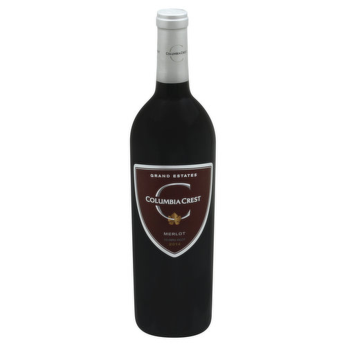 Grand Estates. At Columbia Crest, we combine artisan winemaking with the best vineyards in the Columbia Valley to craft world class wines of outstanding quality and value. With layers of complexity and a rich aromatic profile, our Merlot delivers exceptional fruit flavors and a velvety-smooth texture. www.columbiacrest.com. Alc 13.5% by vol. Vinted and Bottled by Columbia Crest Winery, Paterson, WA, USA.