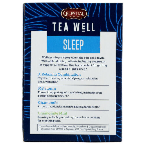 Celestial Seasonings Teawell Sleep - 0.042 Ounce - 12 Count