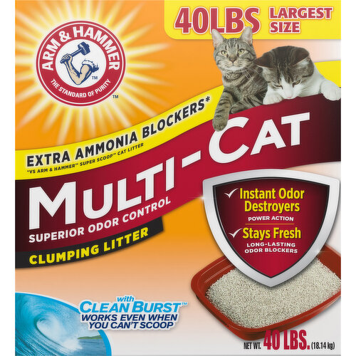 Arm & Hammer Clumping Litter, Multi-Cat, Largest Size