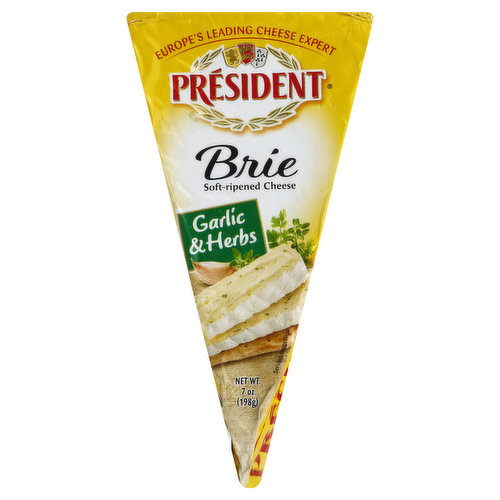 President Cheese, Brie, Garlic & Herbs, Soft-Ripened