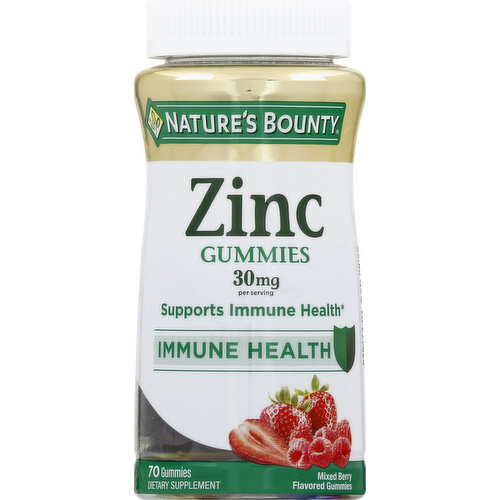 Nature's Bounty Zinc, 30 mg, Gummies, Mixed Berry