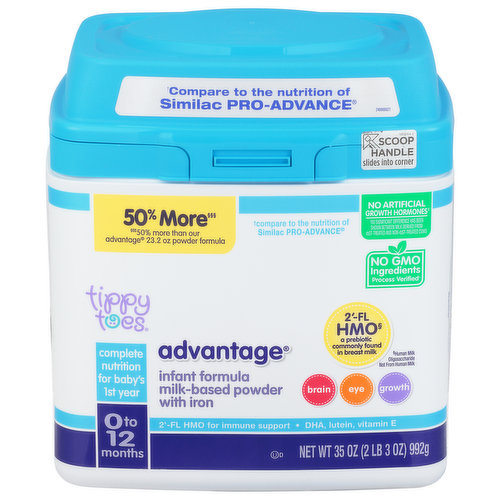 Tippy Toes Infant Formula, Advantage, 0 to 12 Months