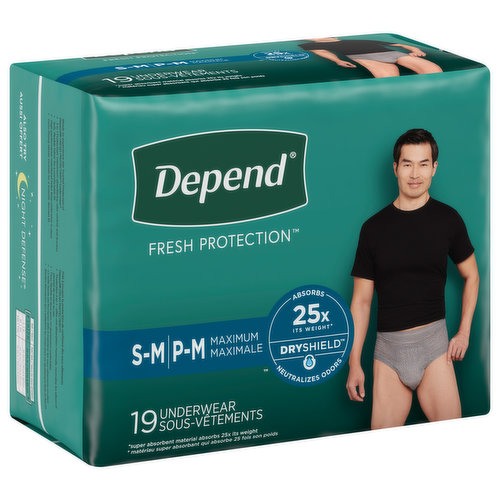 Depend Night Defense Adult Incontinence Overnight Underwear - Medium