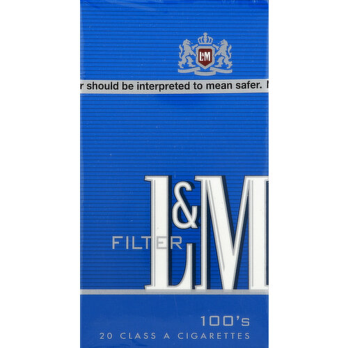 L M Cigarettes, Filter, Blue Pack, 100's