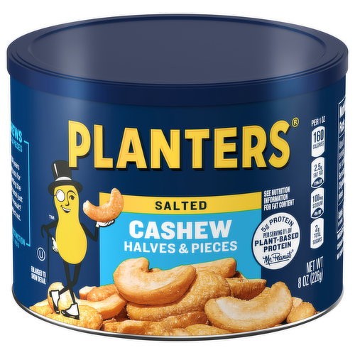 Planters Cashew, Salted, Halves & Pieces