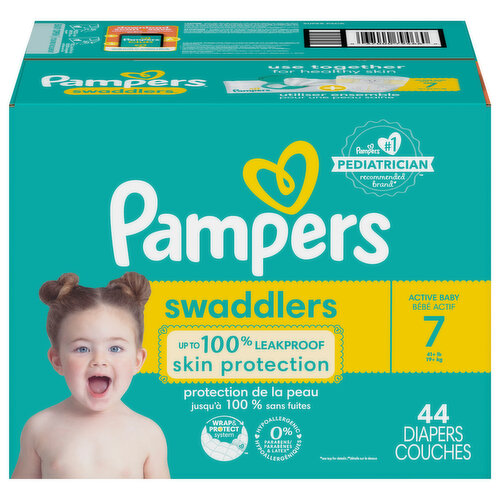 Pampers Diapers, 7 (41+ lb), Super Pack