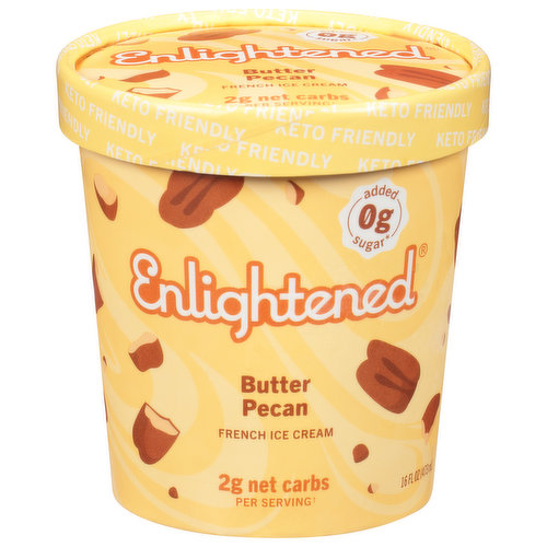 Enlightened Ice Cream, Butter Pecan, French