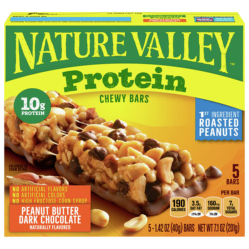 Salted Caramel Nut Protein Chewy Granola Bars - 5 Pk by Nature