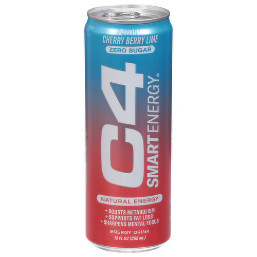 C4 Energy Drink, Sparkling, Zero Sugar, Cherry Berry Lime