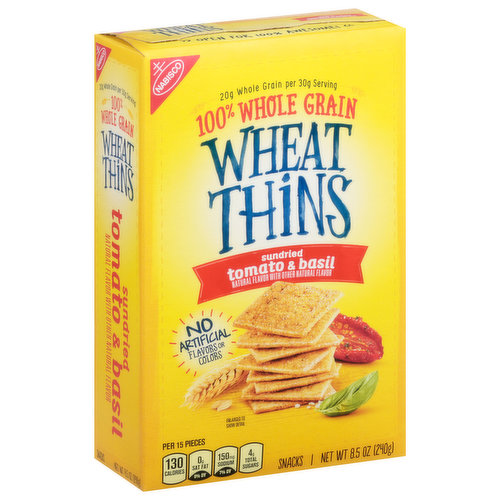 Wheat Thins Snacks 100 Whole Grain Sundried Tomato Basil