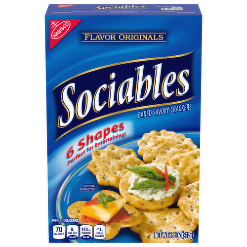 Sociables Flavor Originals Sociables Baked Savory Crackers, 7.5 oz