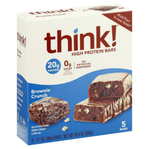 Think! High Protein Bars, Brownie Crunch