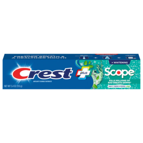 Crest Toothpaste,, Whitening, Minty Fresh Striped