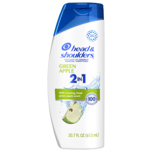 Head & Shoulders Shampoo + Conditioner, 2 in 1, Green Apple