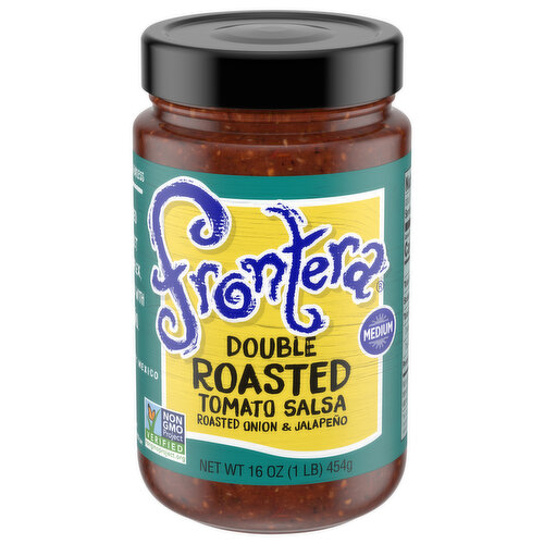 Frontera Tomato Salsa, Onion & Jalapeno, Double Roasted, Medium