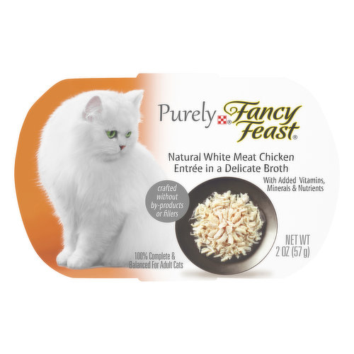 Fancy Feast Natural, Grain Free Wet Cat Food, Purely Natural White Meat Chicken Entree