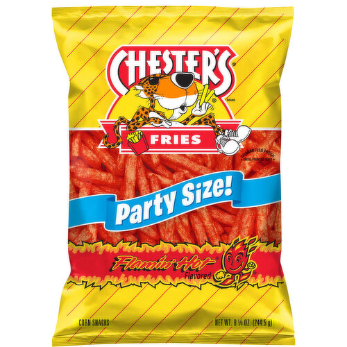 Chester's Corn Snacks, Fries, Flamin' Hot Flavored, Party Size