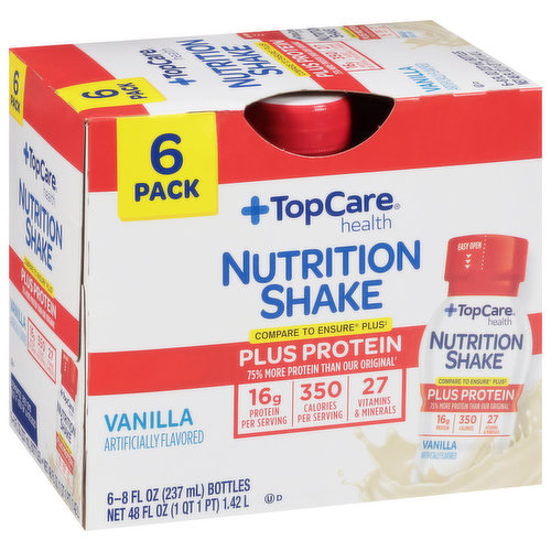 TopCare Nutrition Shake, Vanilla, 6 Pack - Super 1 Foods