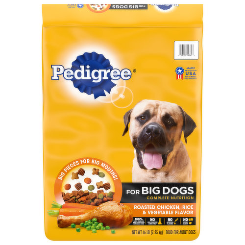 Pedigree Food for Dogs, Roasted Chicken, Rice & Vegetable Flavor, Complete Nutrition, for Big Dogs