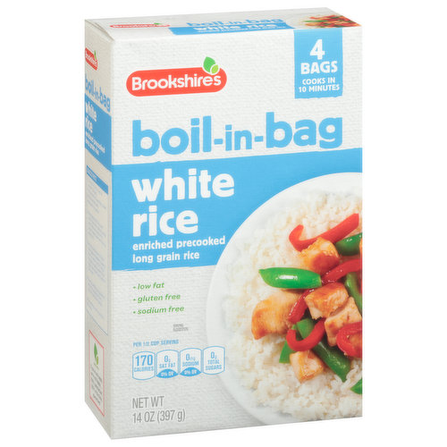 Brookshire's White Rice, Boil-In-Bag