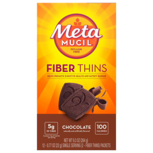 Metamucil Fiber Thins, Chocolate