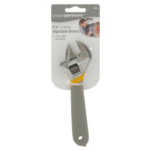 Project Partners Adjustable Wrench, 6 Inches