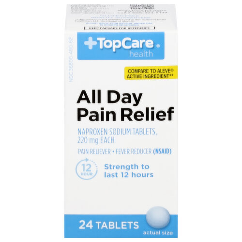 TopCare All Day Pain Relief, 220 mg, Tablets