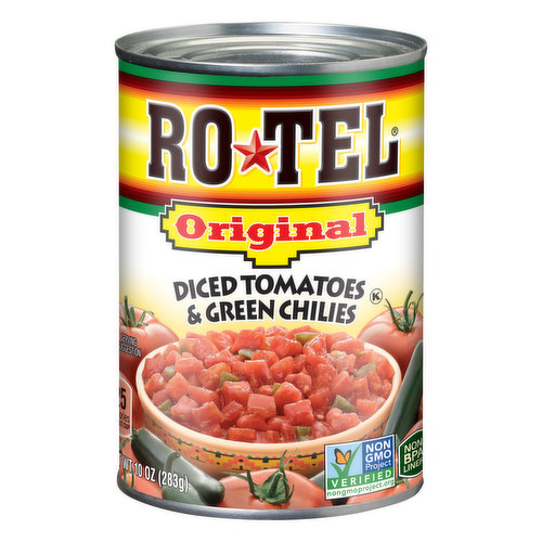 Tomatoes & Green Chilies, Original, Diced