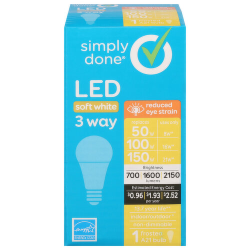 Everyday Essentials LED Bulb 100W A19 10Y 5000K - 1 ea