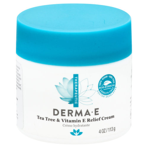 Derma E Relief Cream, Tea Tree & Vitamin E