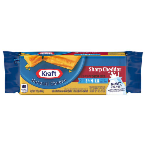 Kraft Cheese, Reduced Fat, Sharp Cheddar