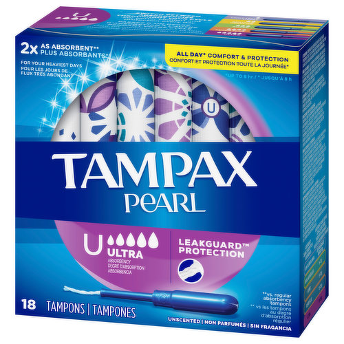 Tampax Tampons, Ultra Absorbency, Unscented - Super 1 Foods
