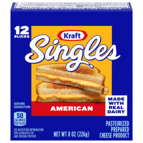 Kraft Cheese Slices, American, Singles
