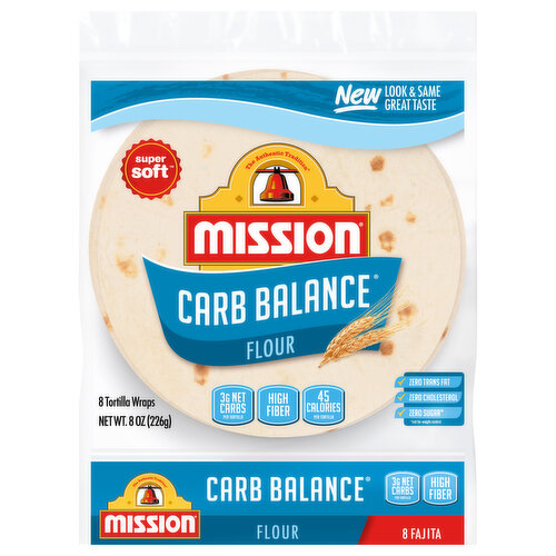 Mission Tortilla Wraps, Flour, Super Soft, Fajita