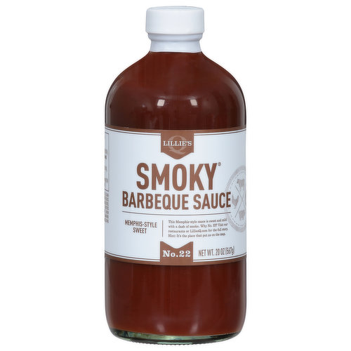 Lillie's Q Barbeque Sauce, Smoky, Memphis-Style Sweet, No. 22