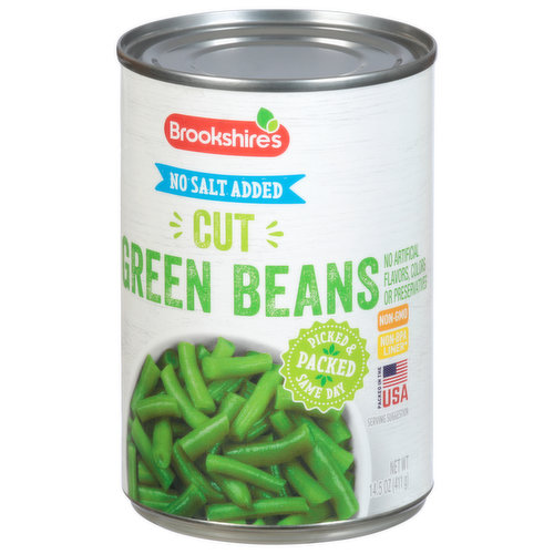 Canned Cut Green Beans - No Salt Added