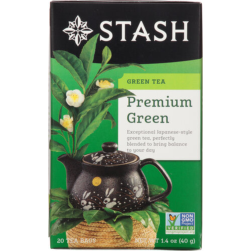 Stash Green Tea, Premium Green, Tea Bags