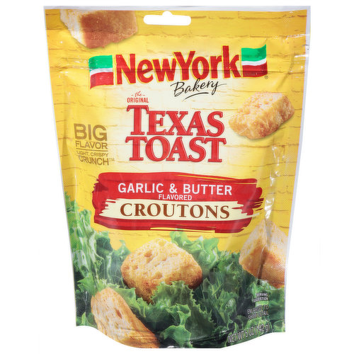 New York Croutons, Garlic & Butter, Texas Toast
