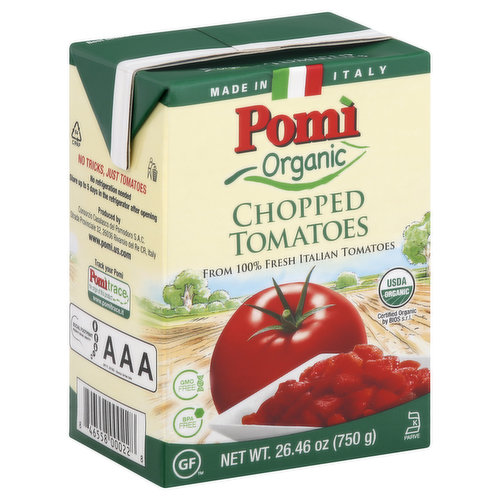 Pomi Tomatoes, Organic, Chopped