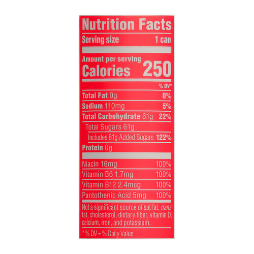 rockstar energy drink nutrition facts