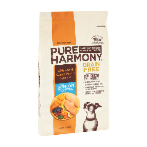 Pure Harmony Grain Free Super Premium Chicken & Sweet Potato Recipe Senior Dog Food