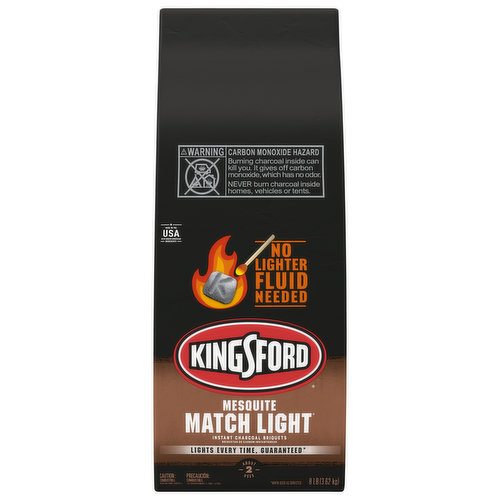 Kingsford Match Light Charcoal Briquettes ignites without the need to add lighter fluid. Each charcoal briquette contains just the right amount of lighter fluid and features Sure Fire Grooves which have more edges for faster lighting, so you can quickly light the grill with just a match. These charcoal briquettes light instantly every time when used as directed and you will be ready to cook on in about 10 minutes. Like Kingsford Original Charcoal, these charcoal briquettes are made with high quality ingredients to ensure long-burning performance and real wood to deliver an authentic smoky flavor. Add Kingsford Match Light Charcoal to your barbecue supplies to ensure each cookout is delicious.