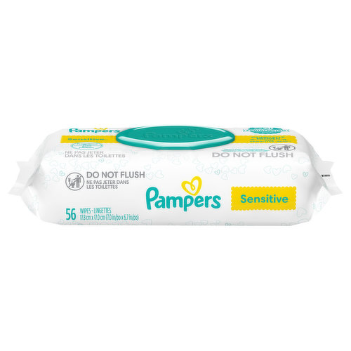 Clinically proven to protect your little one’s sensitive skin, Pampers Sensitive baby wipes are thick and soft for a gentle clean. Pampers Sensitive baby wipes are the #1 choice of hospitals** and are Skin Health Alliance Dermatologist approved. They are milder than a washcloth and water and help maintain skin’s natural pH. Pampers Sensitive baby wipes are hypoallergenic and free of alcohol, fragrance, parabens, and latex.* Plus, our convenient 1-Wipe pop-top is designed to dispense one wipe at a time, so you only get what you need to tackle the mess at-hand. From Pampers, the #1 pediatrician recommended brand. For healthy skin, use Pampers Sensitive wipes together with Pampers Swaddlers diapers. *No rubbing alcohol and no natural rubber latex**based on hospital sales data