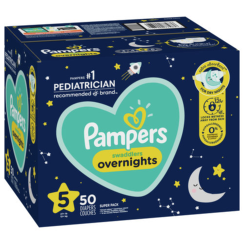 Pampers Extra Protection Diapers, Size 5 (27 + lb), Sesame Street