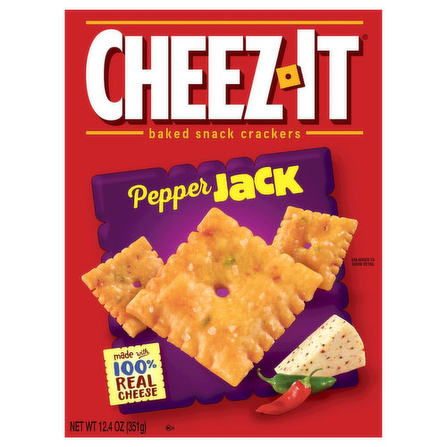 Cheez-It Baked Snack Crackers, Pepper Jack