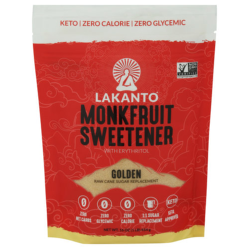 Lakanto Monk Fruit Sweetener with Erythritol, Golden